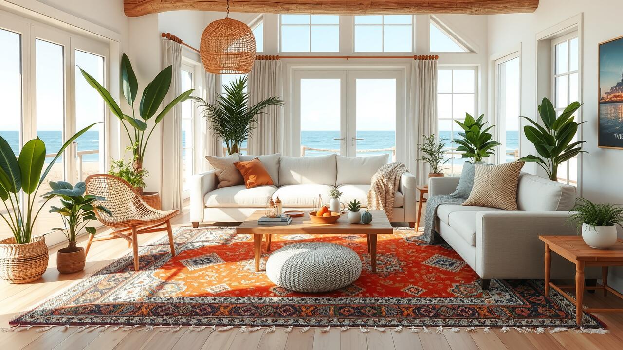 Round-Up of Coastal Home Designs Featuring Moroccan Rugs